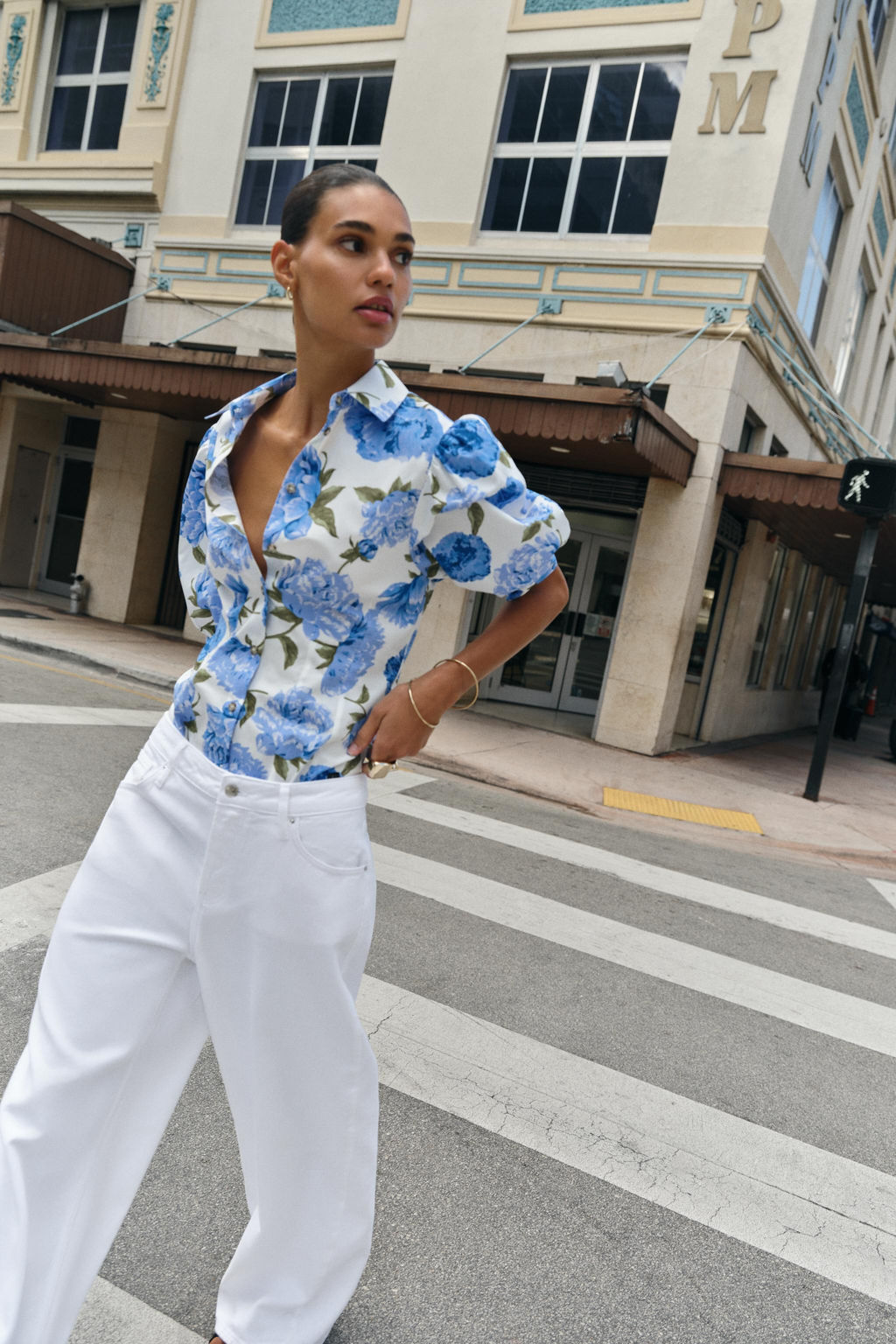 FLORAL PRINT POPLIN SHIRT - Zara фото 10
