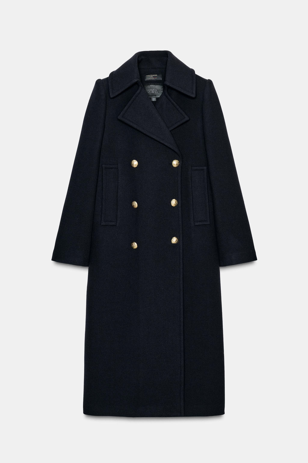 LONG WOOL BLEND COAT ZW COLLECTION - Zara фото 3