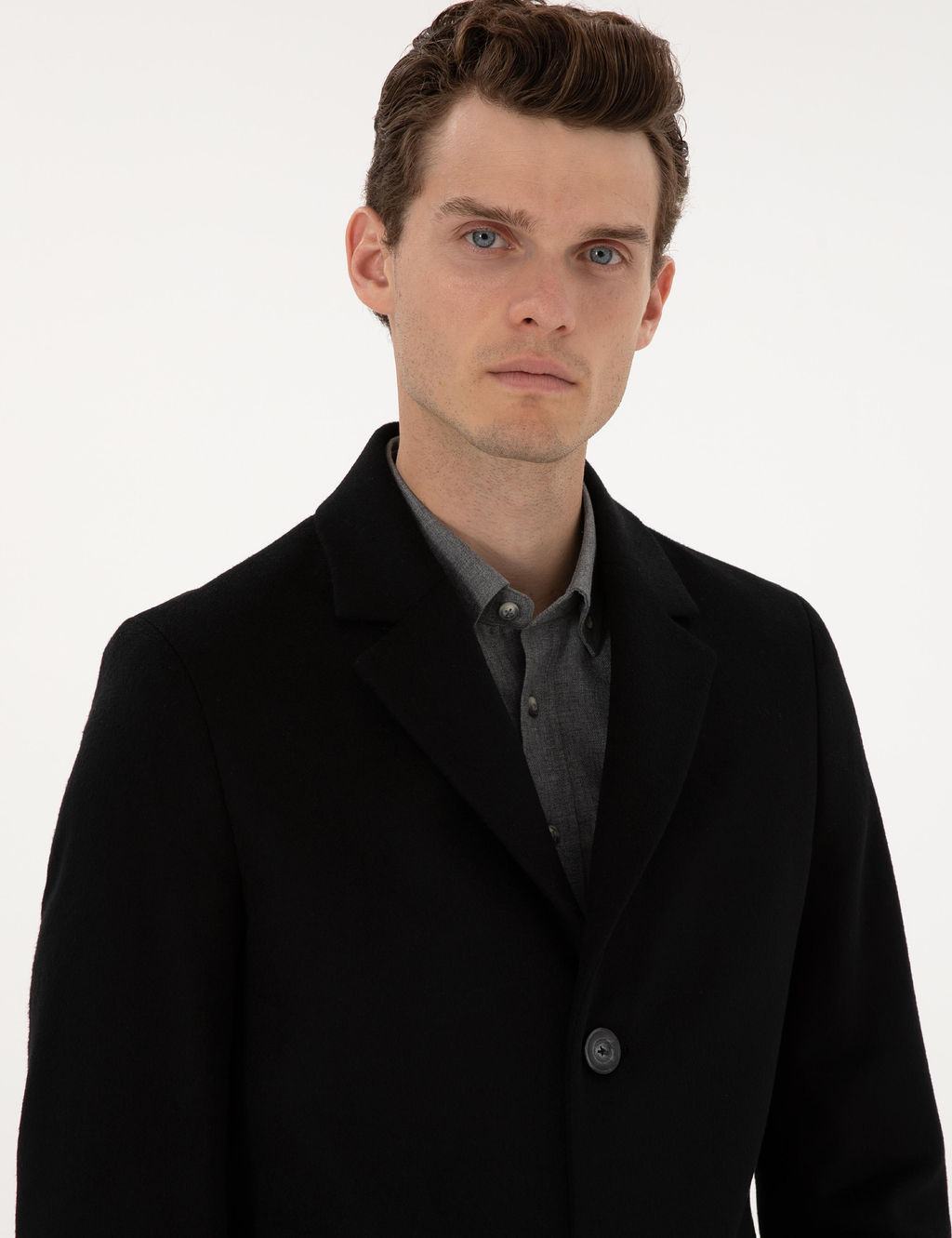 Siyah Ex. Slim Fit Ka_e Kaban - Pierre cardin фото 2