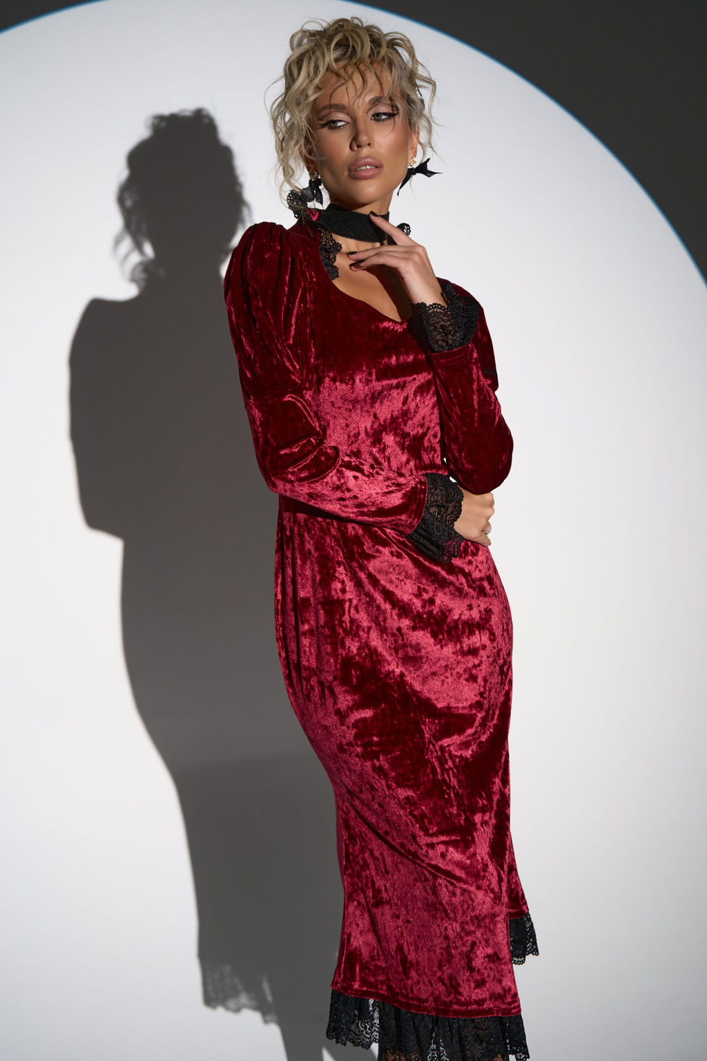 Платье Кэстл (бордовый) - Эльза фото 15