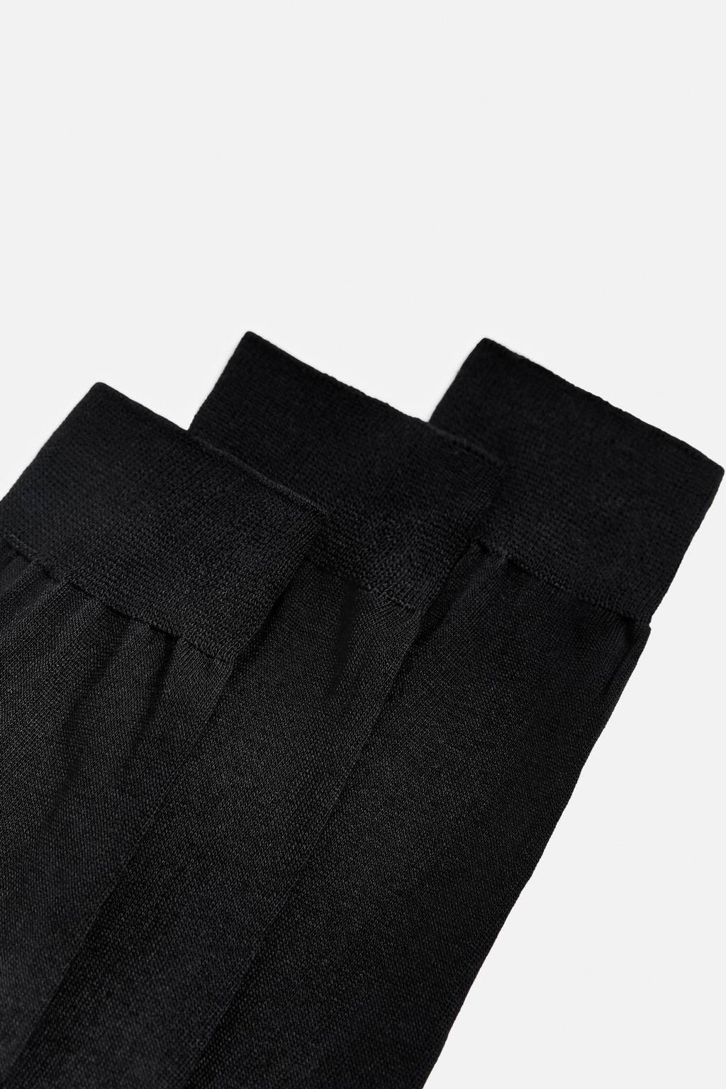 3-PACK OF MERCERISED COTTON SOCKS - Zara фото 3