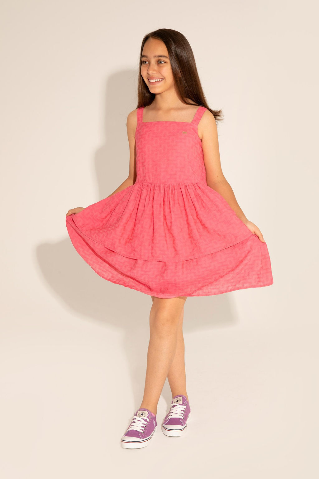 Фиолетовое тканое платье для девочки - U.s. polo assn фото 6