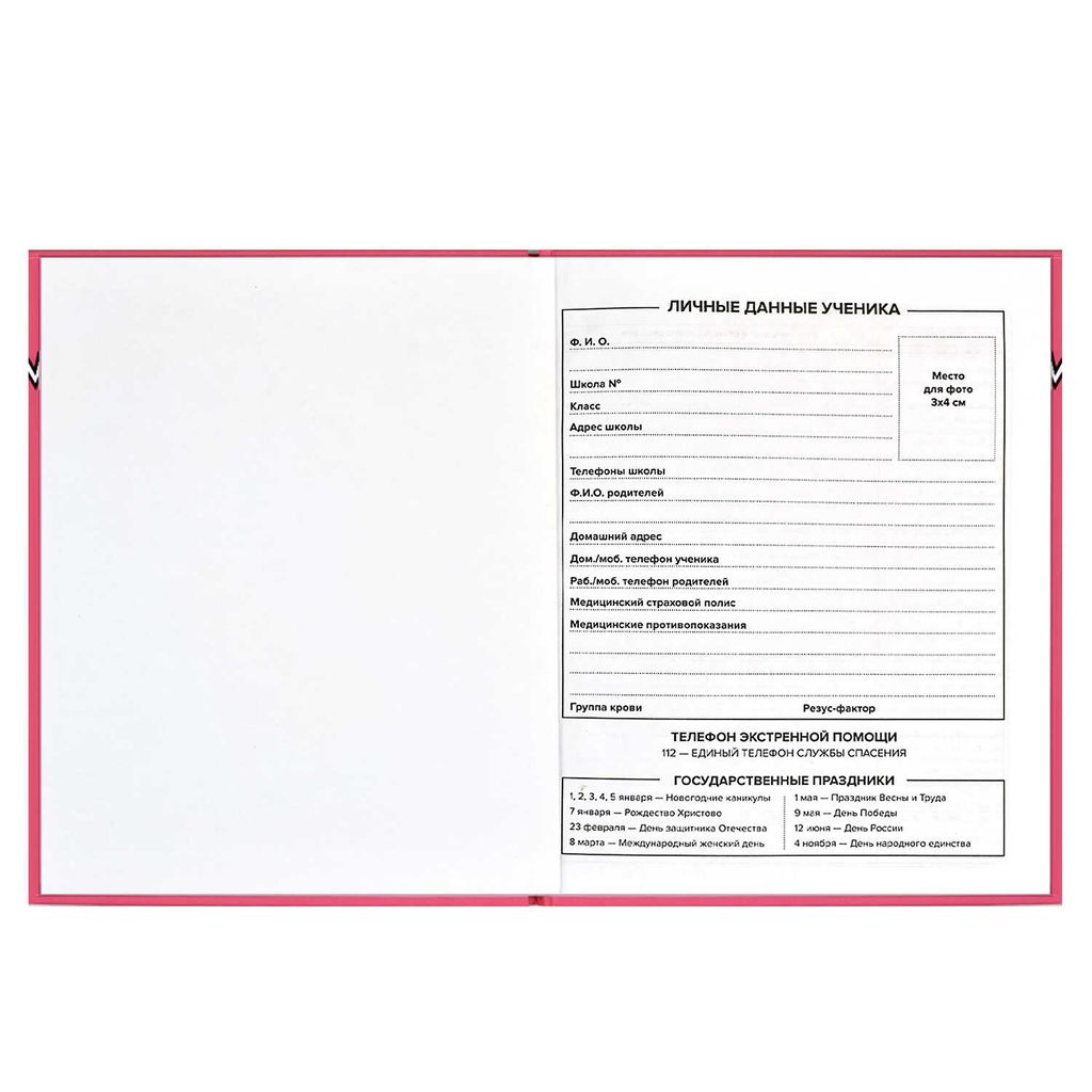 Дневник школьный арт. 60232 ВЛЮБЛЕННЫЙ ЗАЯЦ / твёрдый переплёт, А5+, 48 л., тиснение цветной фольгой, ламинация "софт-тач" вельвет, печать в одну краску, универсальная шпаргалка/