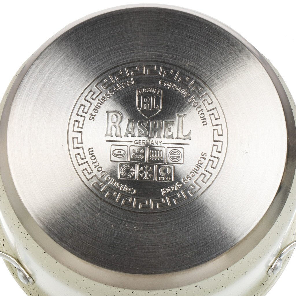 Кастрюля 3,6л из нержавеющей стали со стеклянной крышкой, 20х11.5см (R-306в) /Rashel/  фото 8