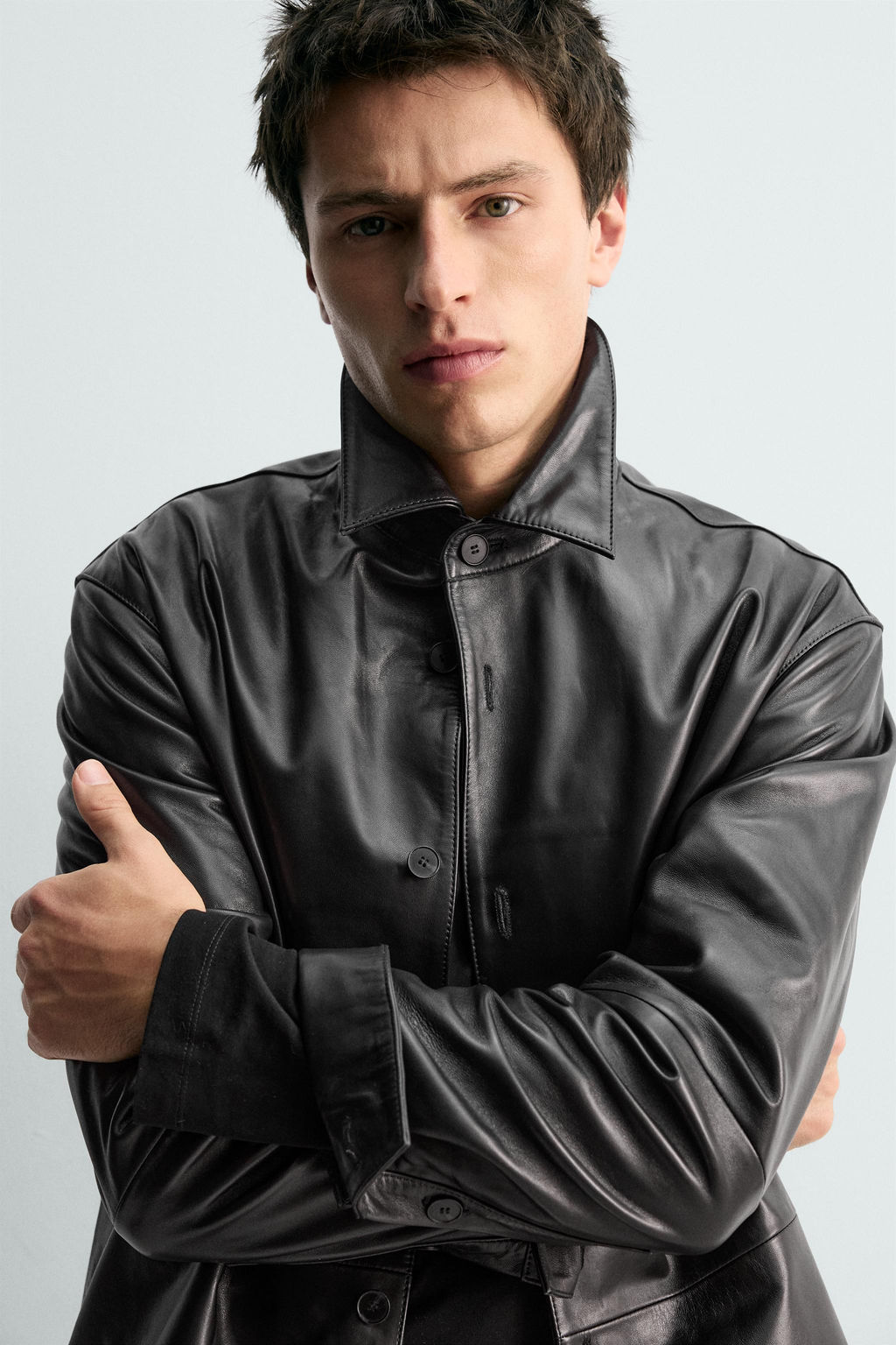 NAPPA LEATHER OVERSHIRT - LIMITED EDITION - Zara фото 16
