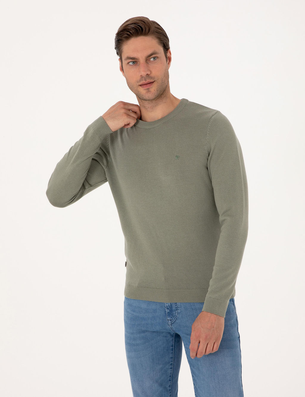 Ada _ay_ Slim Fit Bisiklet Yaka Basic Triko Kazak