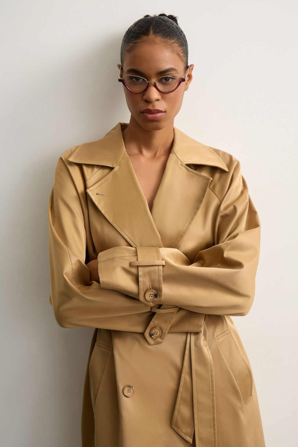 Тренч двубортный с поясом - Mollis фото 4