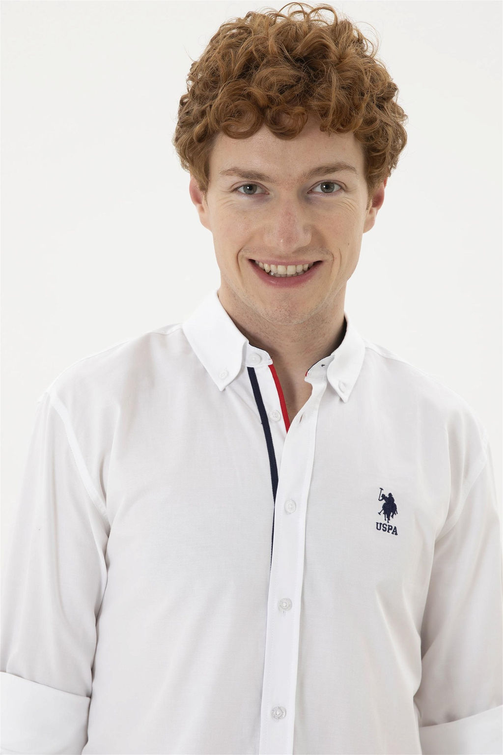 Мужская белая рубашка с длинным рукавом - U.s. polo assn фото 2