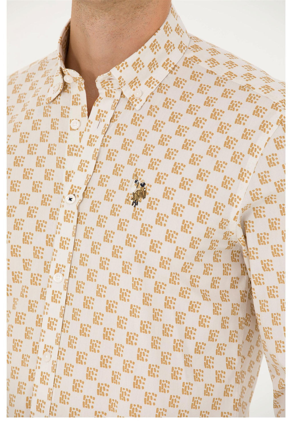U. S. Polo Assn / Мужская рубашка с длинным рукавом Stone - U.s. polo assn фото 14
