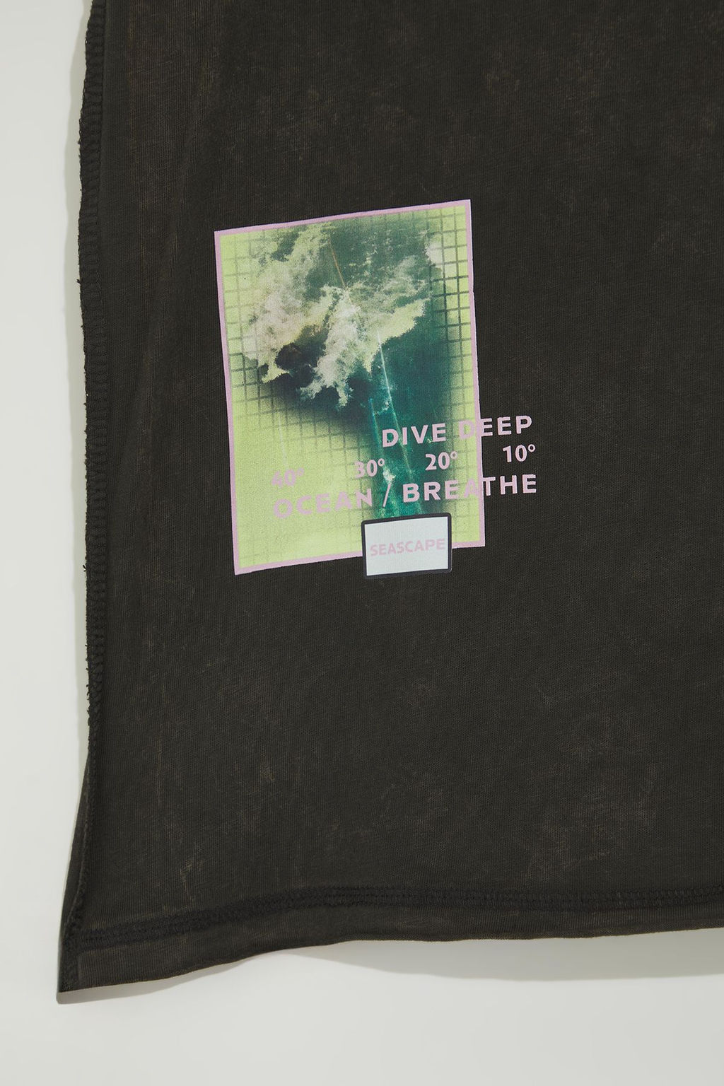 TRENDYOL MAN Siyah Oversize/Genis Kesim Dikis Detayl? Bask?l? T-Shirt TMNSS25TS00101 - Trendyolmilla фото 7