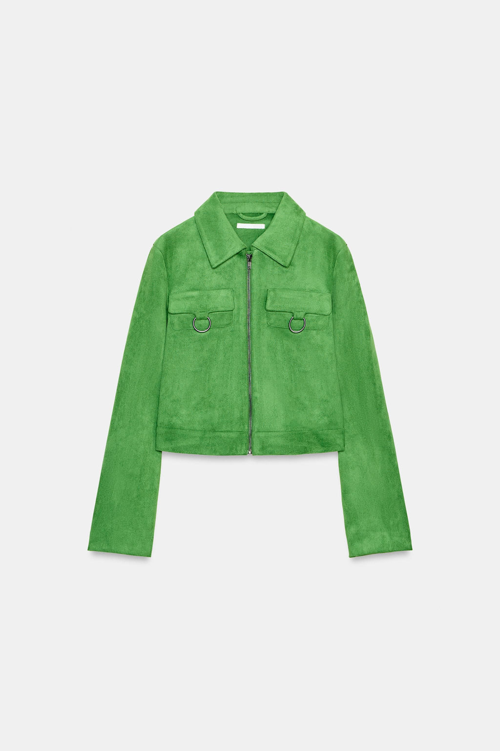 FAUX SUEDE CROP JACKET