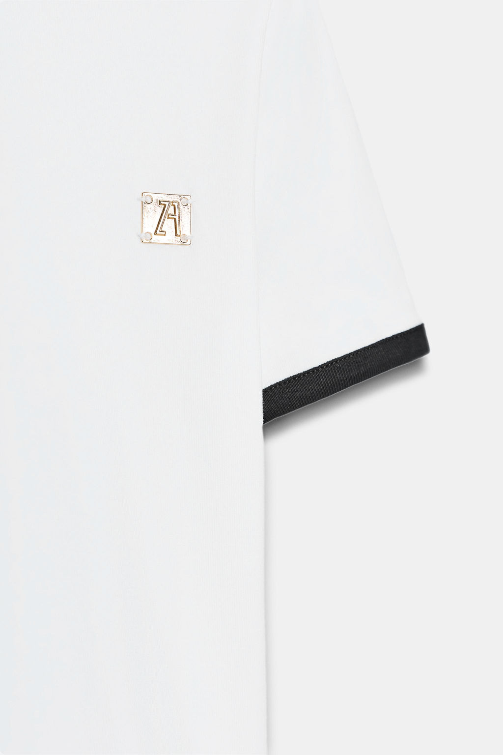 ZARA T-SHIRT WITH TRIM AND BROOCH  фото 17