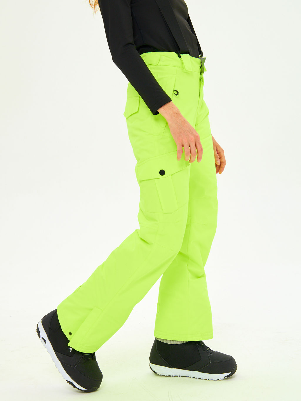 Брюки зимние женские / сноубордические Alpha Endless Симфония склона_YEL Желто-зеленый  фото 13