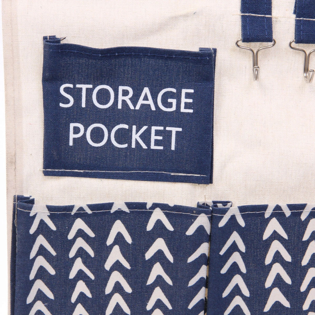 Цена за 2шт. Карман настенный подвесной 3 отделения "ИДЕЯДОМА", принт темно-синий, 30*34см (лейбл Селфи)