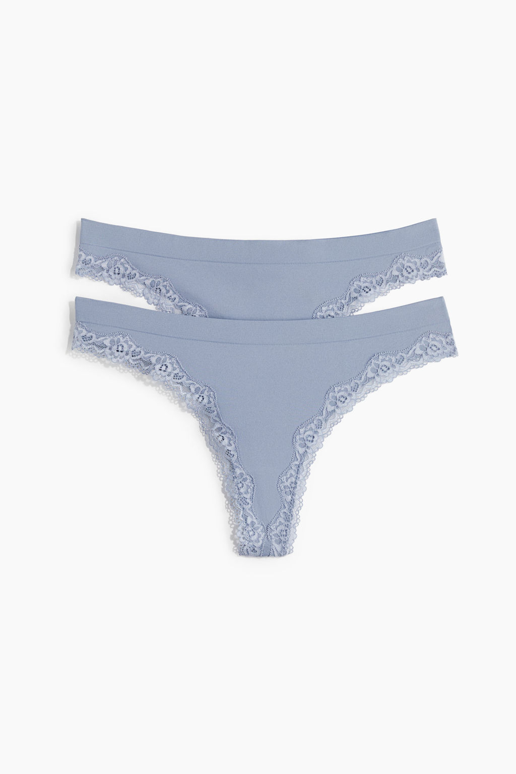 Pack 2 bragas thong con ribete de encaje Seamless - H&m фото 8