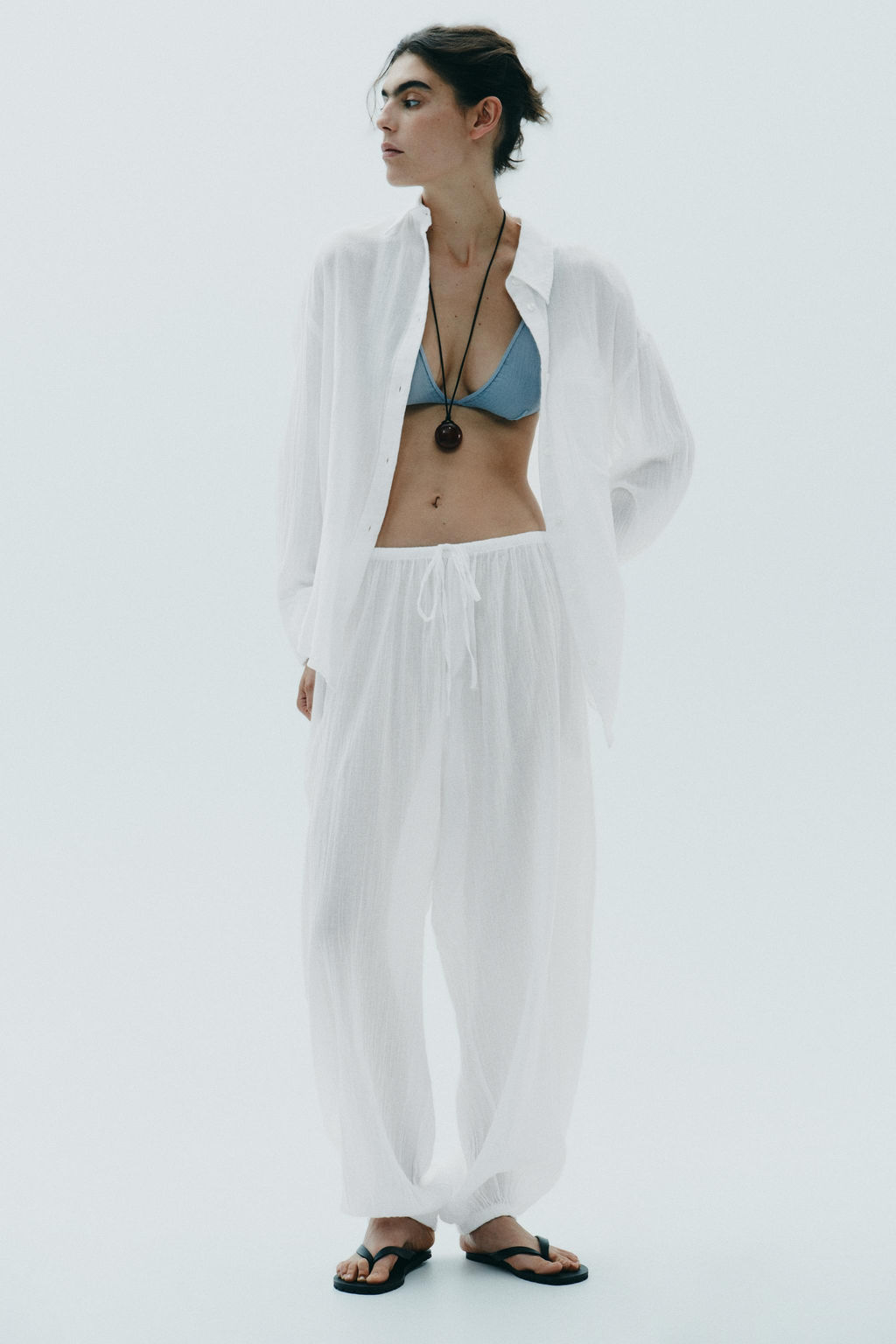 OVERSIZE GAUZE SHIRT - Zara фото 25