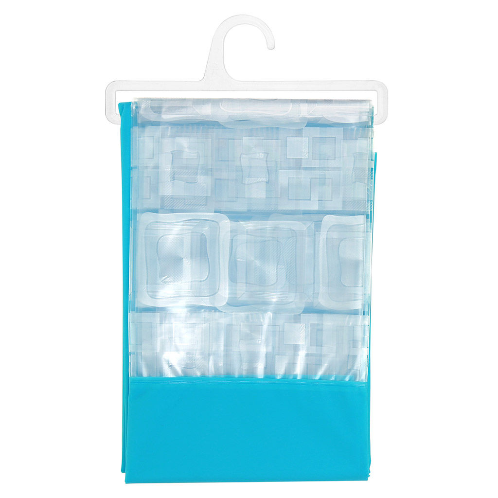 Штора для ванной EVA 180х180см ЗD окно голубой, 12 колец, в пакете (Китай) - Домашняя мода фото 2