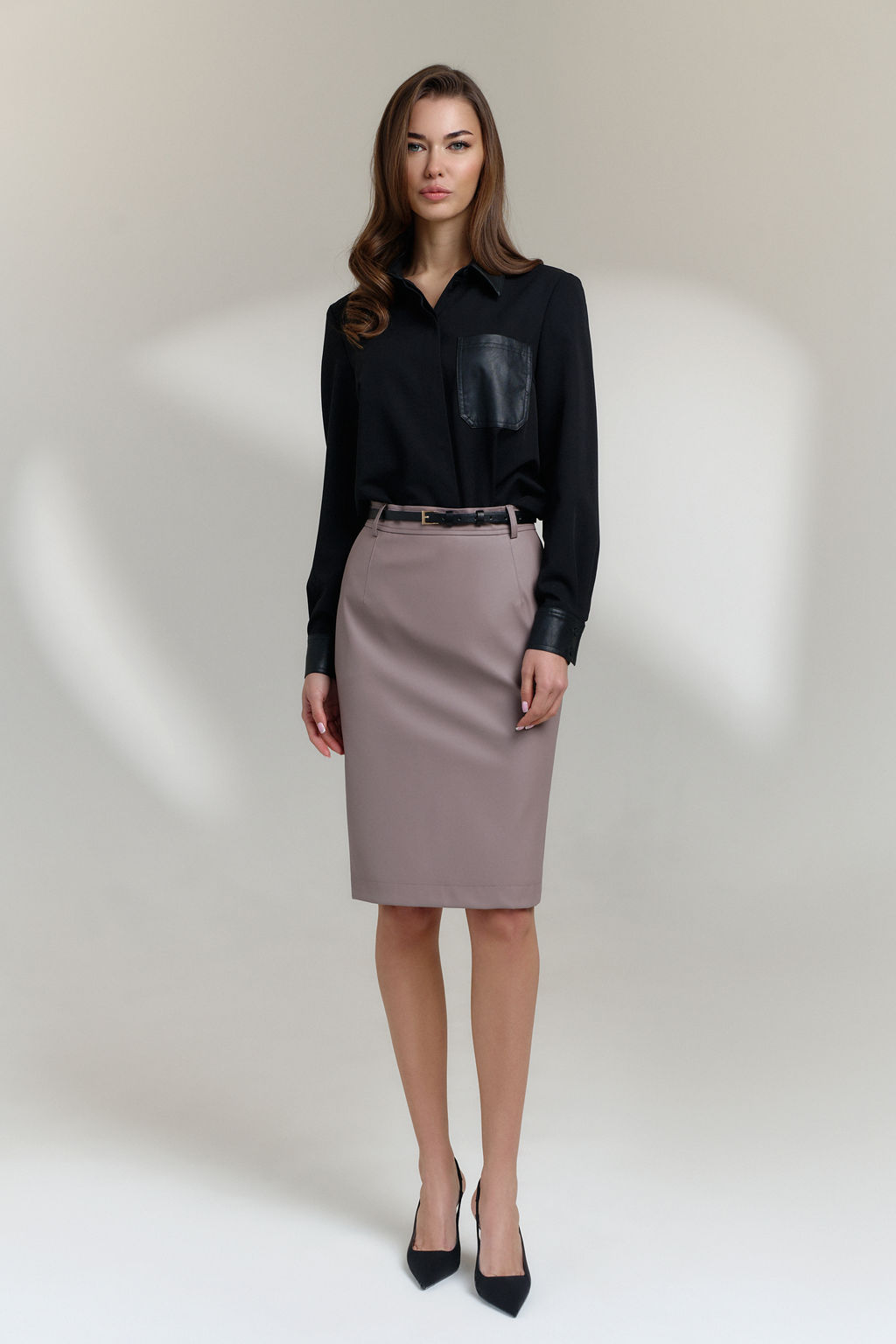 Юбка 0818 бежевый - Diliafashion фото 2