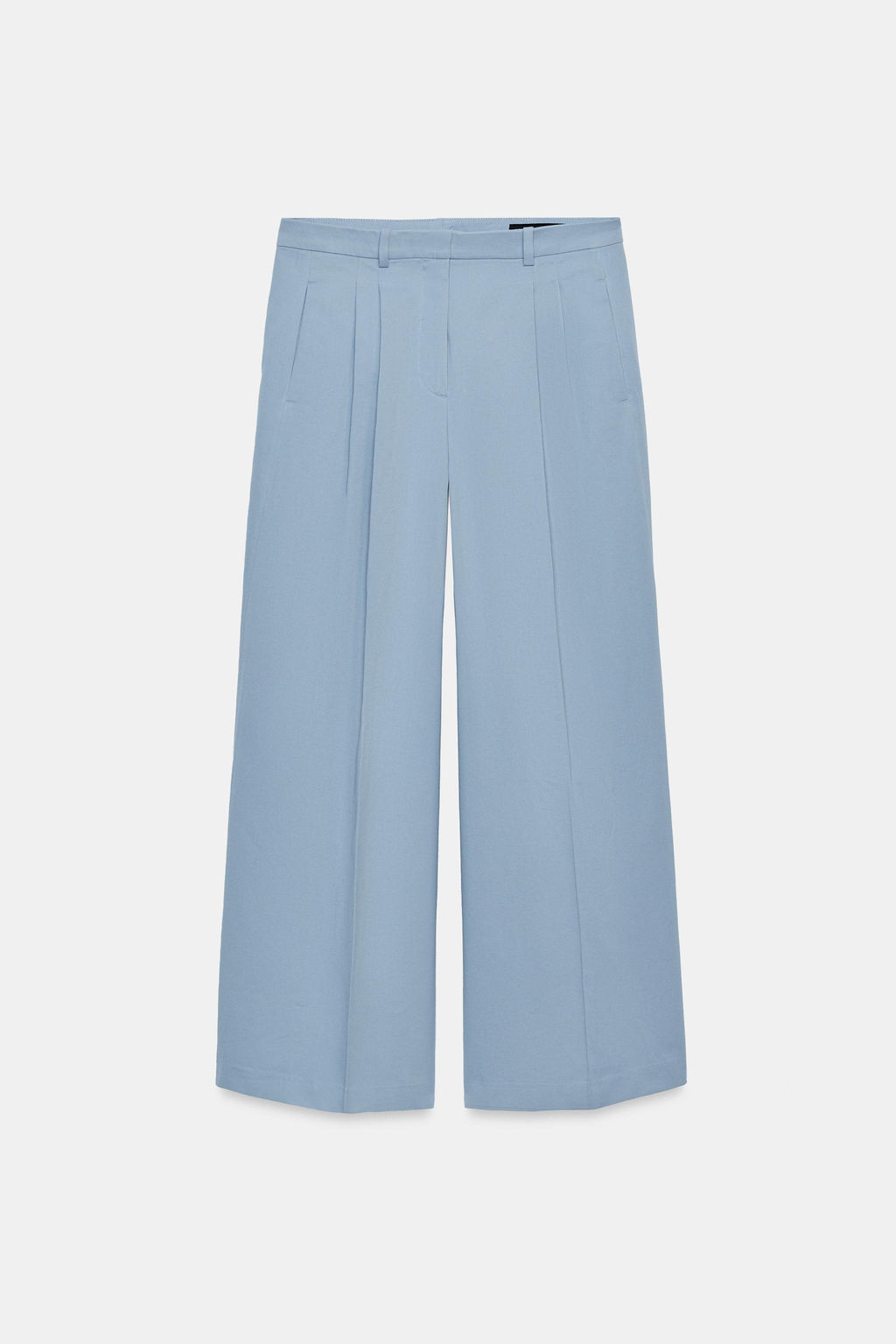 PANTAL?N WIDE LEG PLIEGUES ZW COLLECTION / Azul / Gris - Zara фото 2