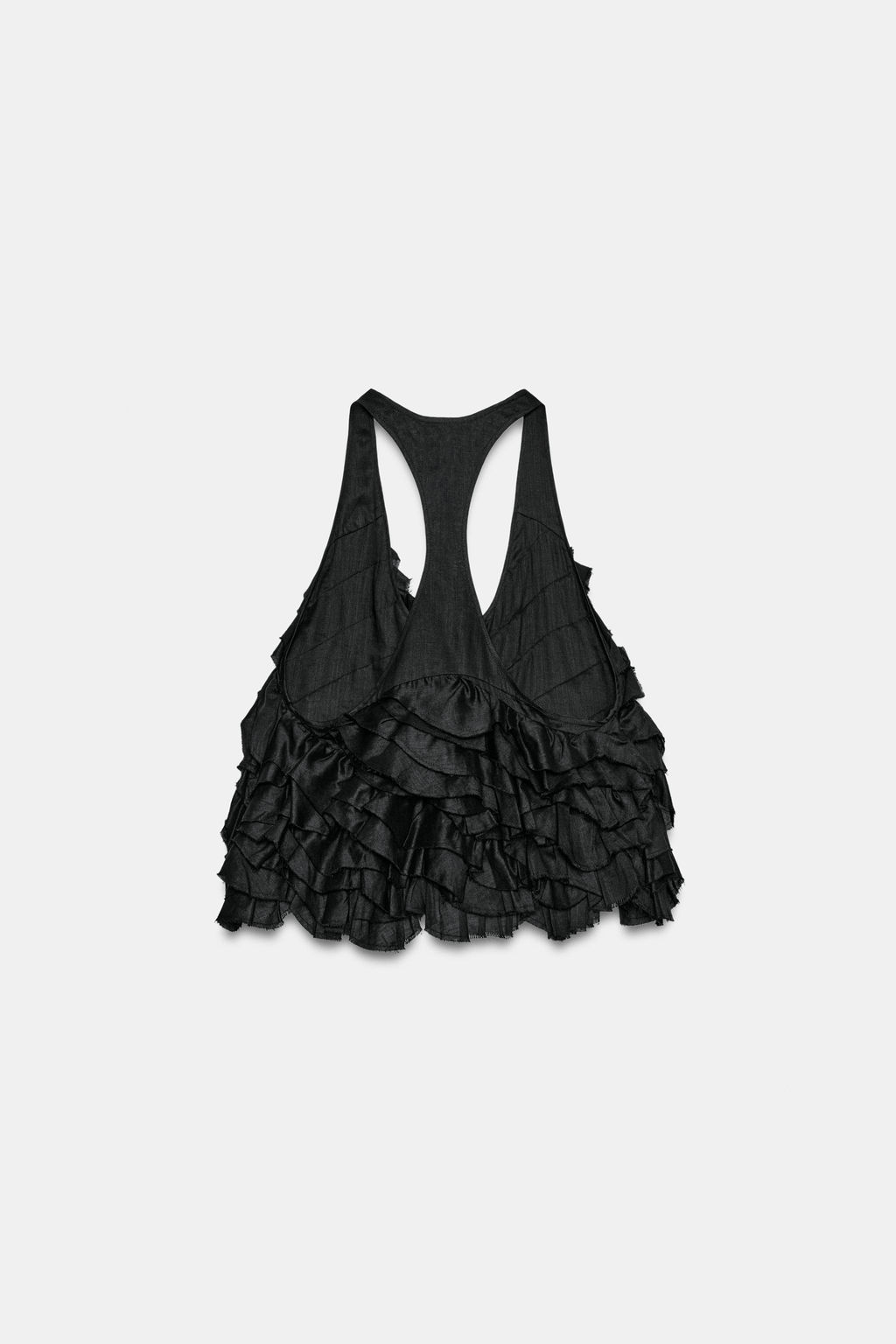 TOP VOLANTES CON RAMIO ZW COLLECTION / Negro