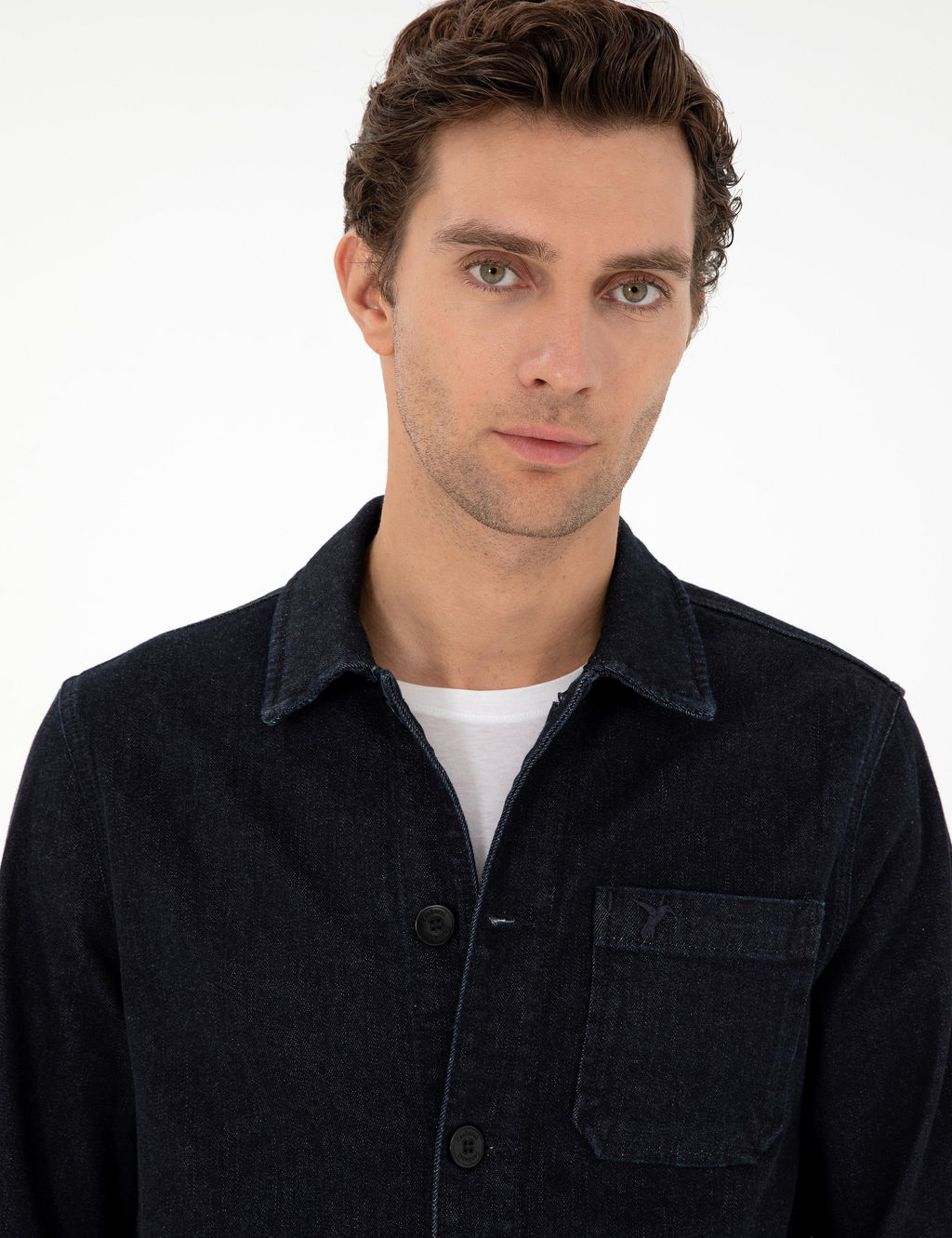 Темно-синяя джинсовая куртка классического кроя - Cacharel фото 2