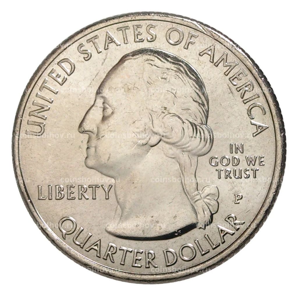 Монета 25 центов 2017 года Р Национальные парки №40 Национальный исторический парк имени Джорджа Р. Кларка