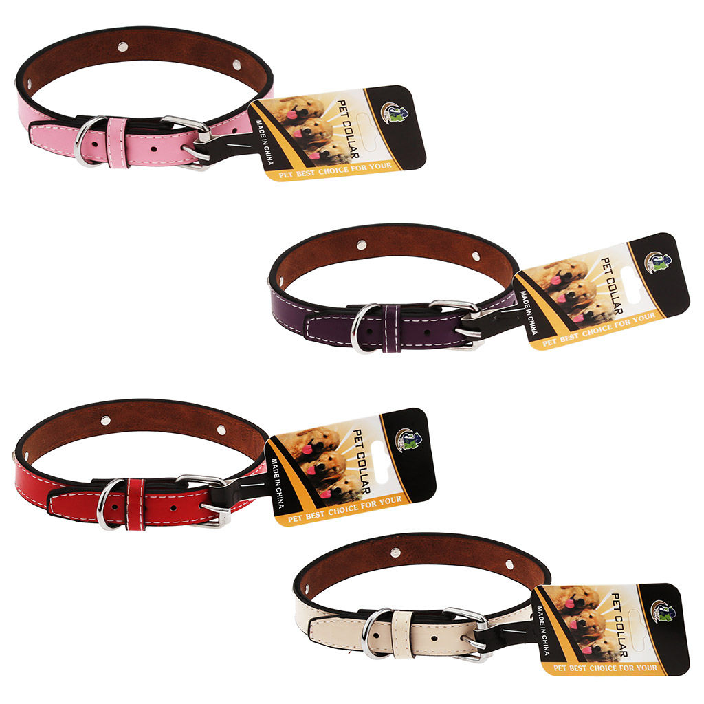 Пэт тойс (Pet toys) Ошейник для собаки Стразы 1,9х45см, металлическая застежка, под кожу, с декором, на картоне, цвета в ассортименте: красный, фиолетовый, розовый, бежевый (Китай)  фото 4
