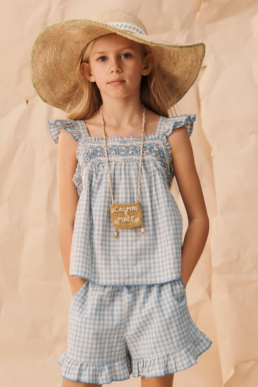 TOP BORDADOS CUADROS LIMITED EDITION / Azul / Blanco - Zara фото 2