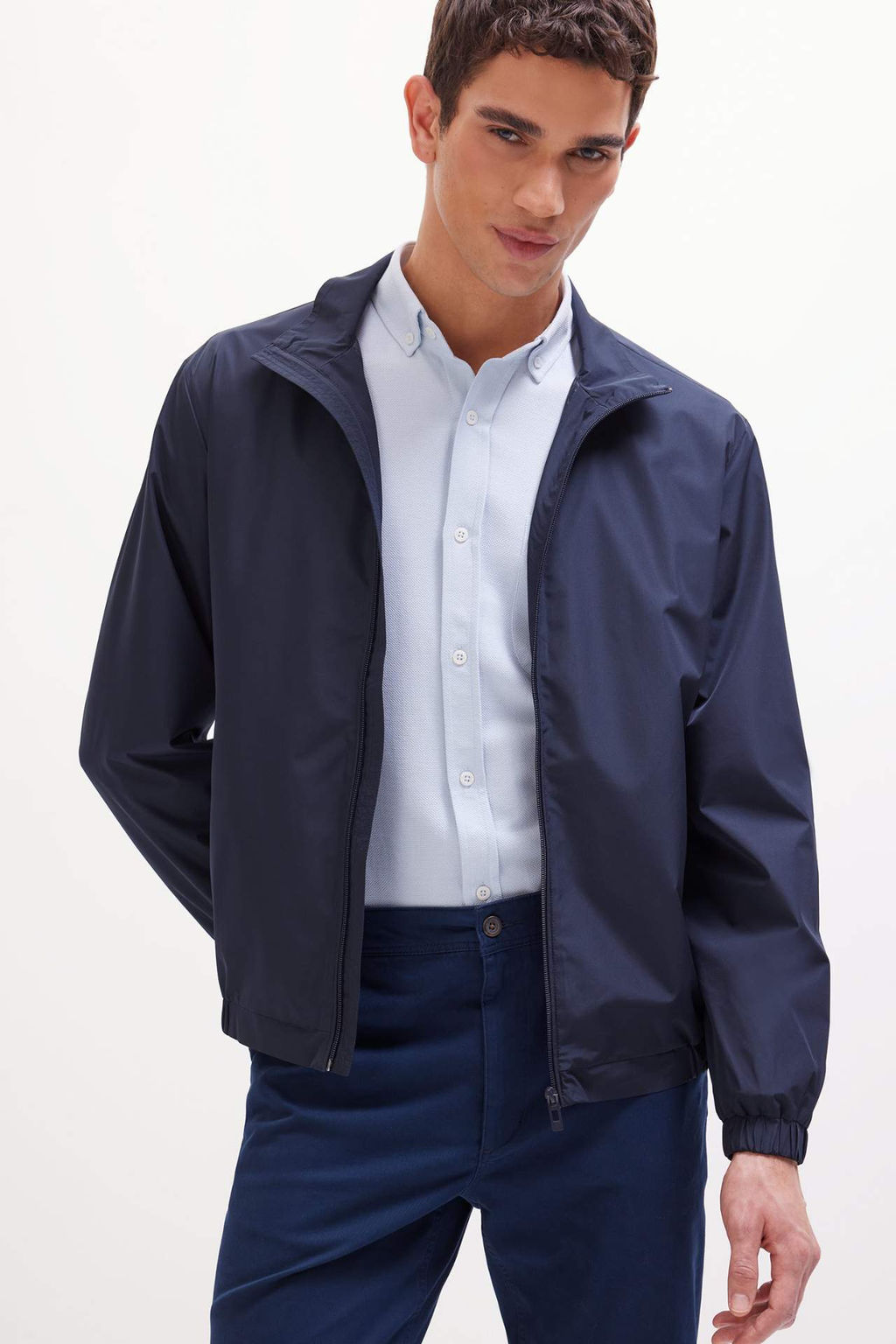 Regular Fit Dik Yaka Fermuarl? Mevsimlik Baharl?k Mont - Defacto фото 2