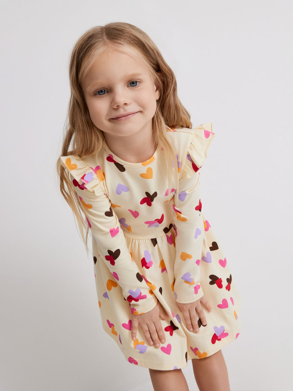 ACOOLA / Платье детское для девочек Lipa бежевый принт  фото 3