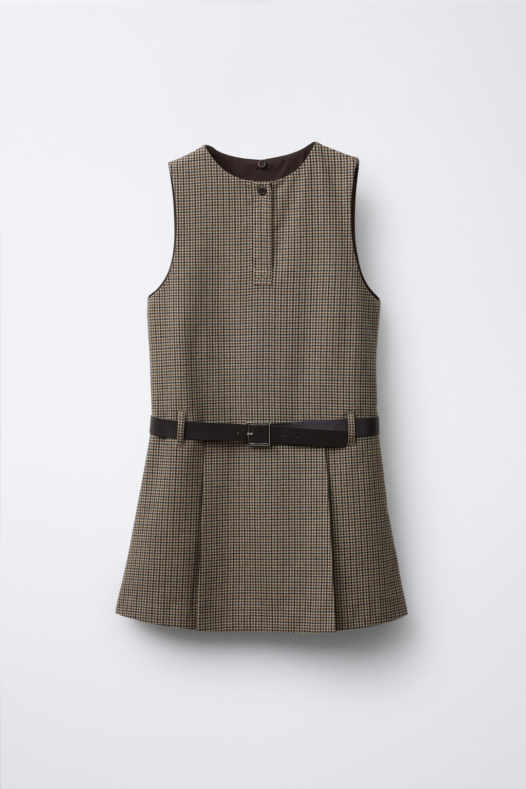 CHECK PINAFORE DRESS WITH DETACHABLE SCARF - Zara фото 2