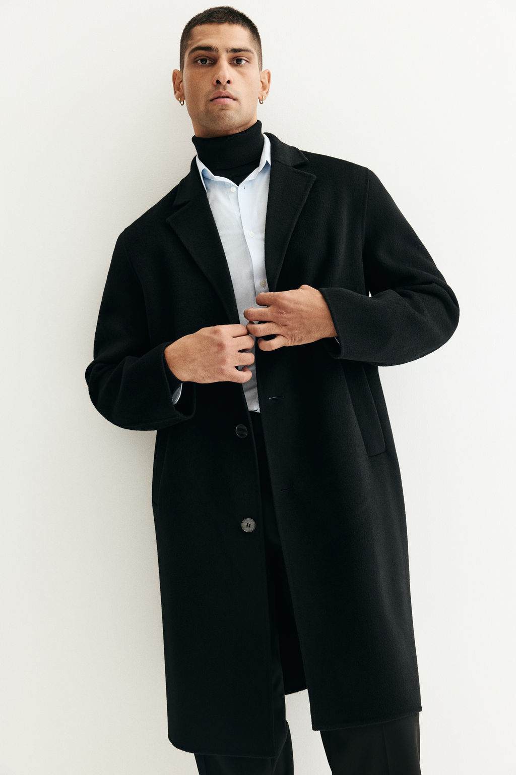 Single-breasted wool coat - H&m фото 4