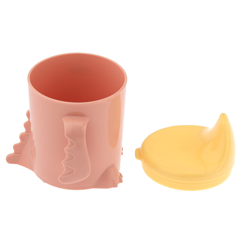 Lalababy Поильник детский пластмассовый Play with Me Hello, Dino! 270мл, 11х9,3х11,7см, персиковая карамель (Россия) - Домашняя мода фото 4