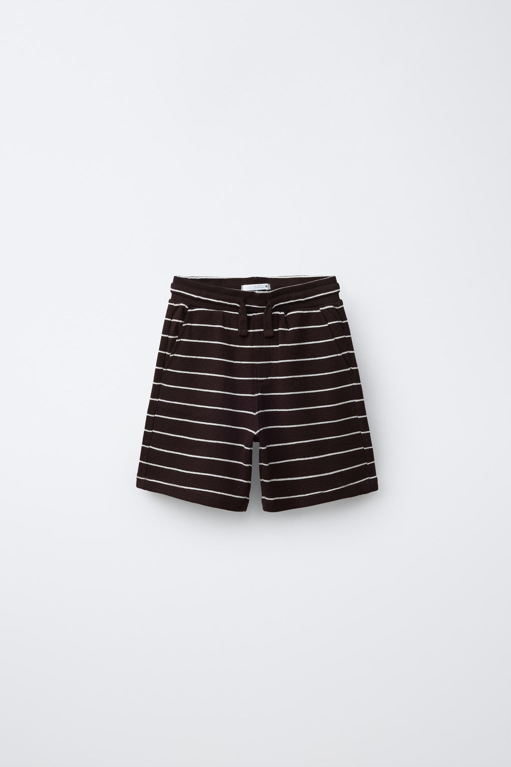 CONJUNTO WAFFLE CAMISA Y BERMUDA RAYAS / Marr?n - Zara фото 5