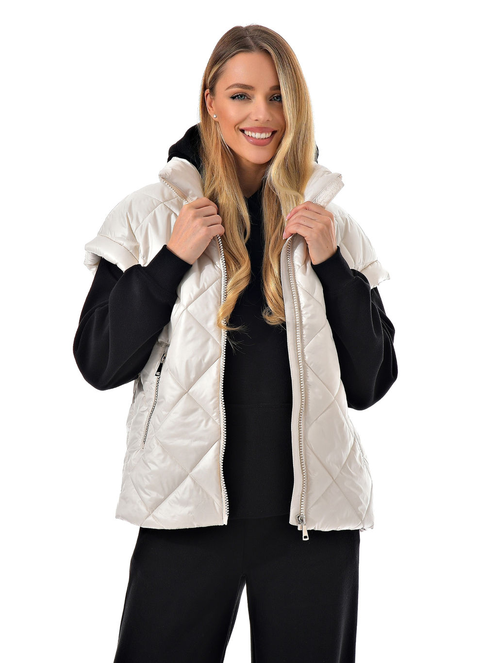 Жилет утепленный стеганый без капюшона