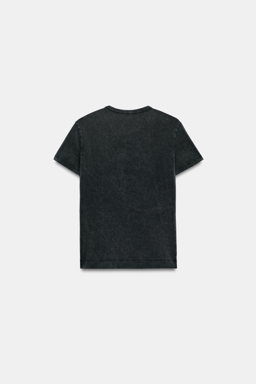 CAMISETA LAVADA TEXTO BRILLOS / Gris antracita - Zara фото 4