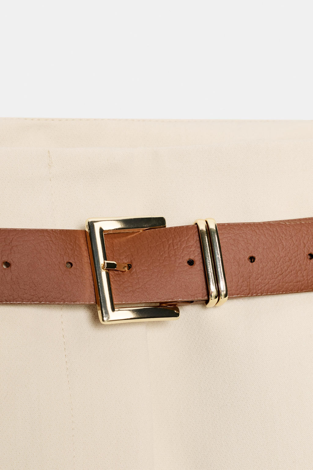 TROUSERS WITH TURN-UP CUFFS AND BELT - Zara фото 12