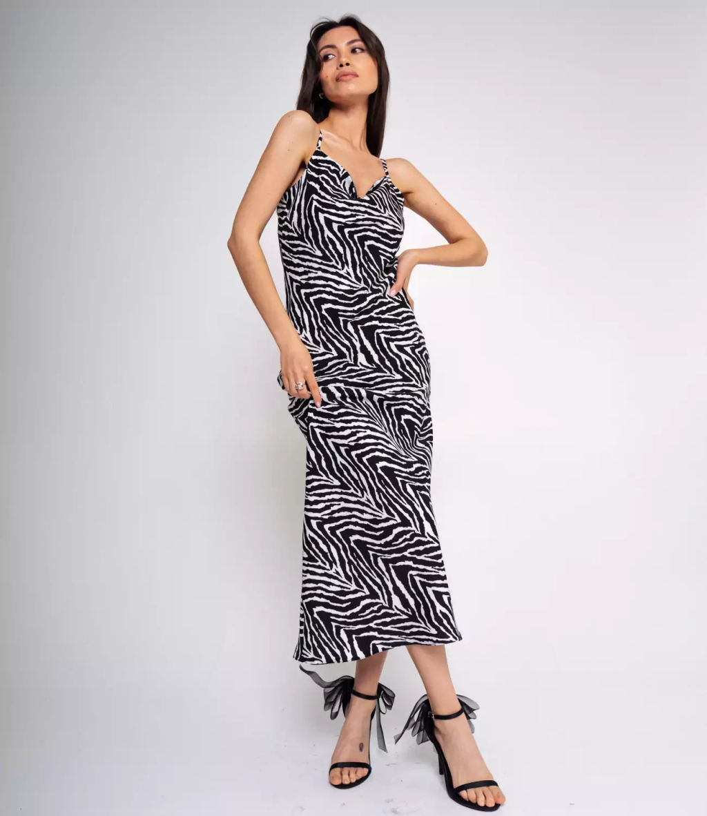 Платье #БШ2355, чёрный,белый - Dommod фото 4