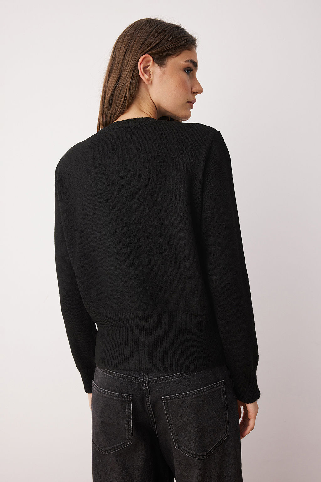 TRENDYOLMILLA Koyu Gri Basic Dugmeli Ceket Gorunumlu Triko H?rka TWOAW25HI00164  фото 20