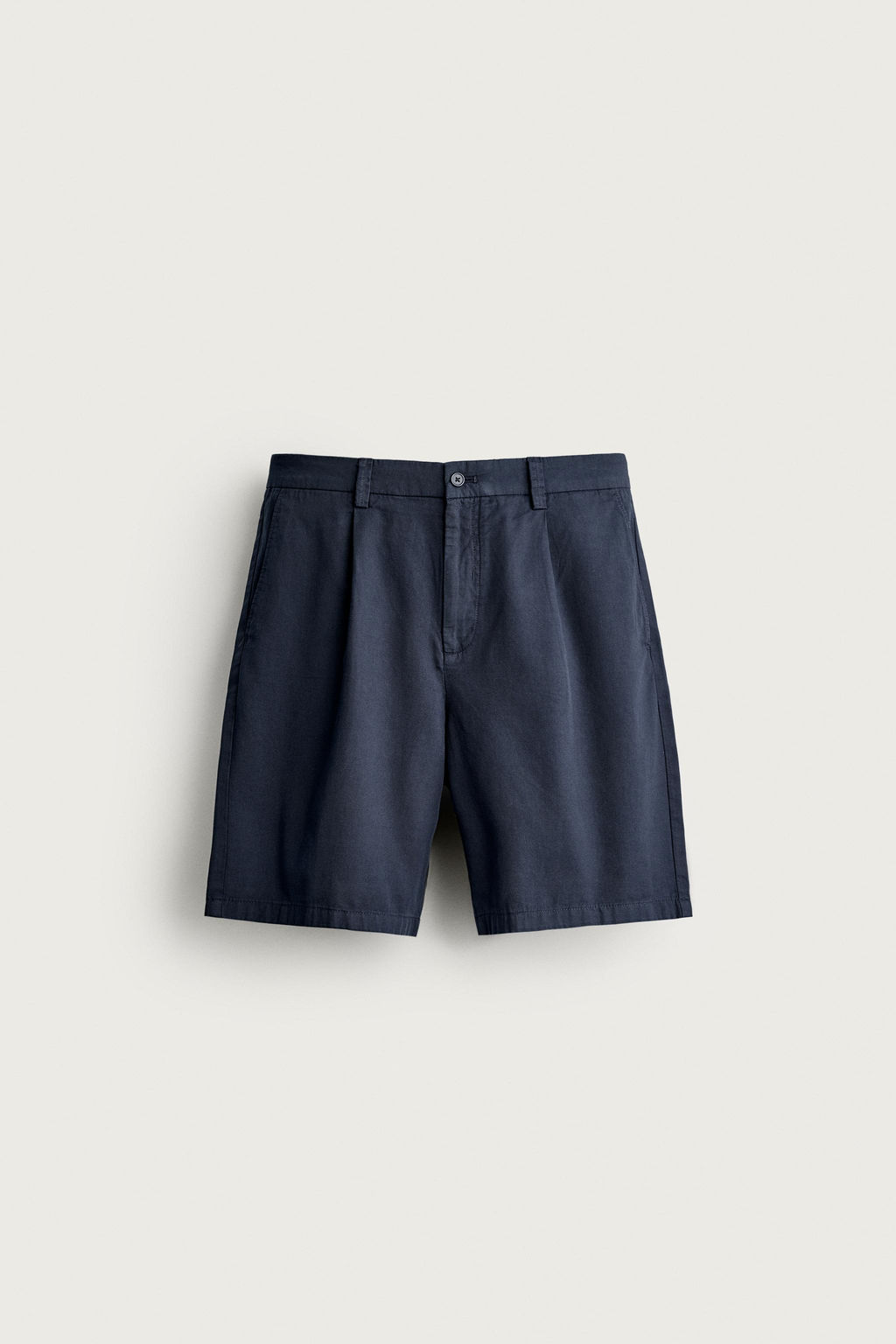 BERMUDA PLIEGUES REGULAR FIT / Marino