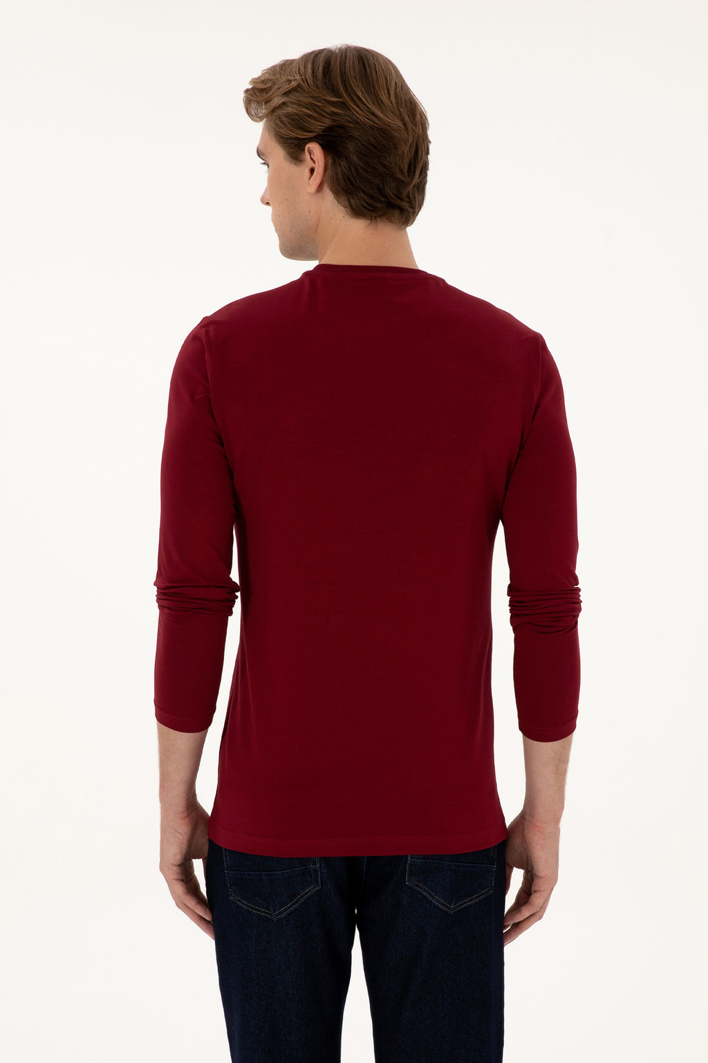 Erkek Bordo Basic Sweatshirt Sepette S_rpriz _ndirim - U.s. polo assn фото 12