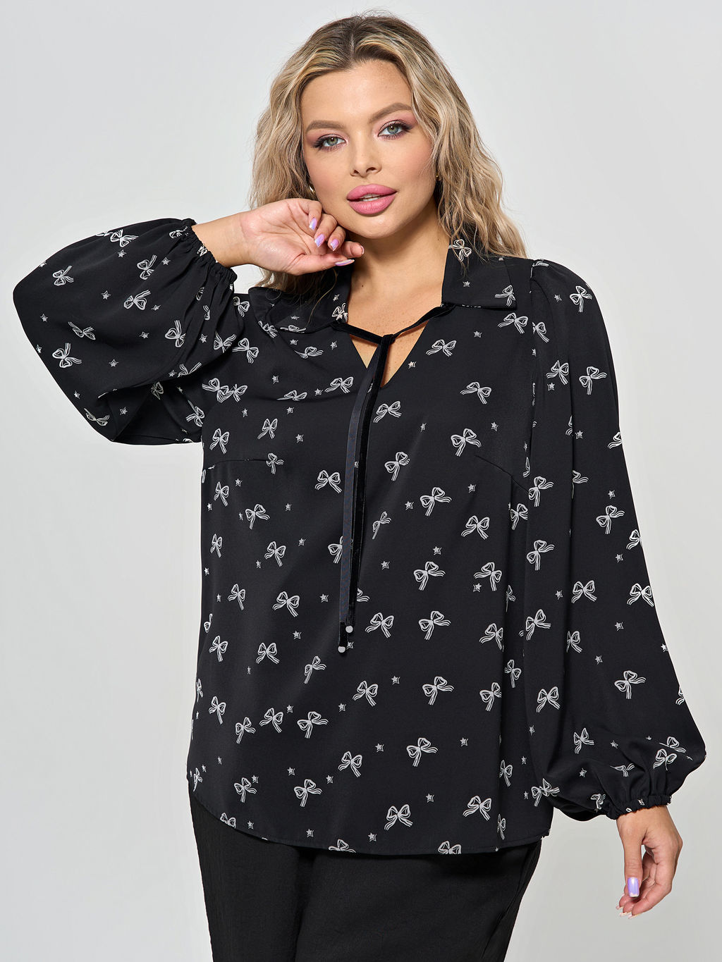 Блузка 0059-27п кремово-белый - Dora фото 45