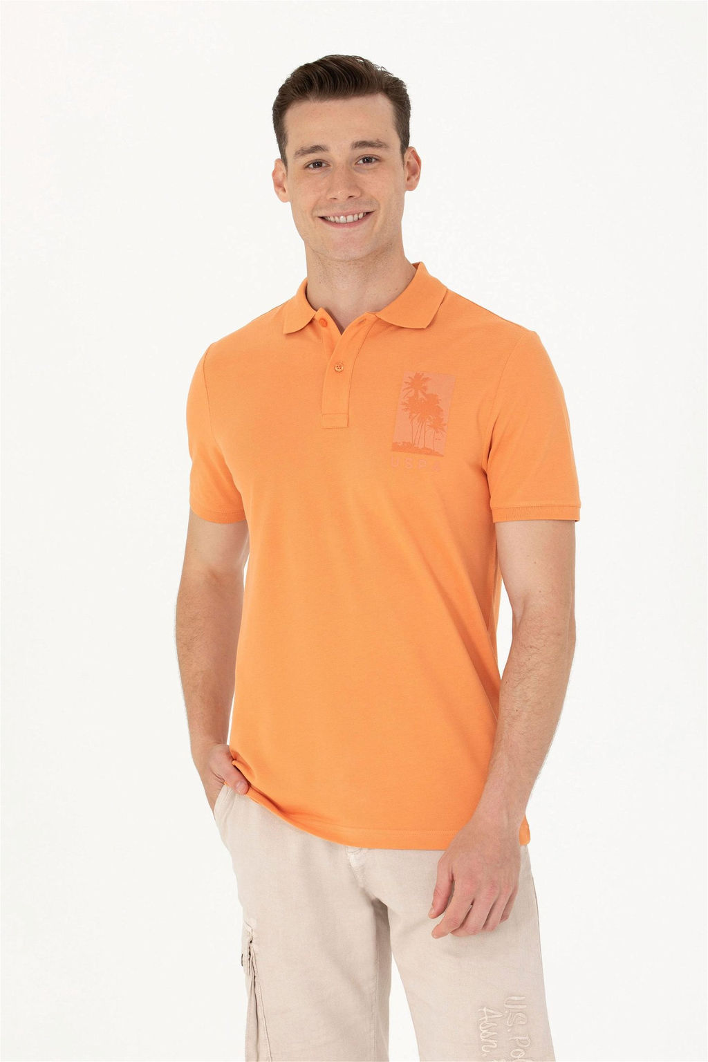 Мужская футболка с воротником-поло Brick Неожиданная скидка в корзине - U.s. polo assn фото 10
