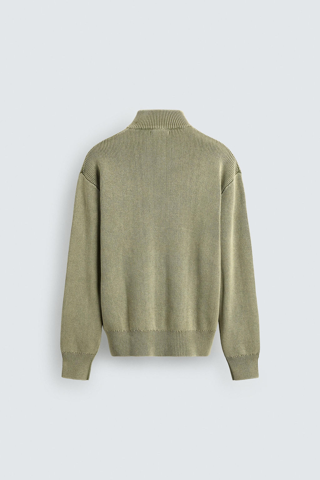 CHAQUETA PUNTO ESTRUCTURA LAVADA / Verde