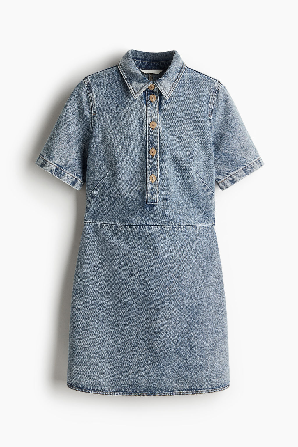 Vestido denim con cuello camisero - H&m фото 3