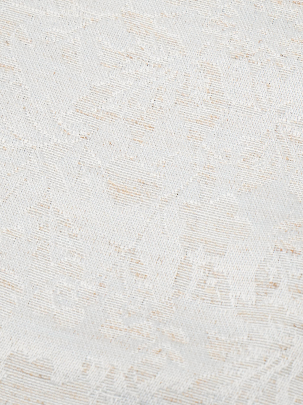 Дорожка настольная, 40х160 см, жаккард, полиэстер/лен, бежевая, Цветы, Vernazza - Anna lafarg фото 2