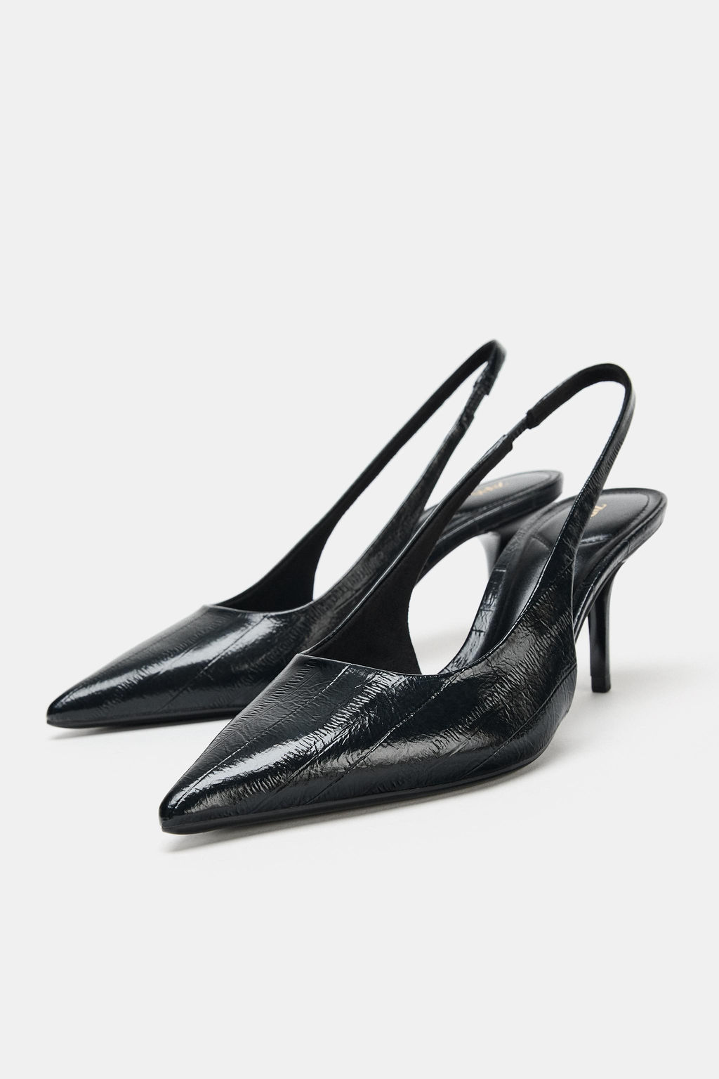 TEXTURED SLINGBACK SHOES - Zara фото 3