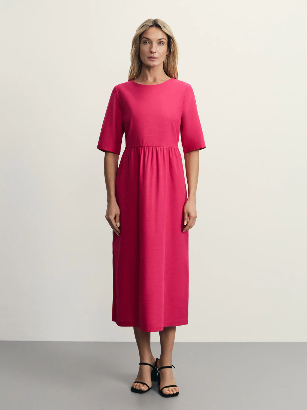 Платье миди из хлопка / Zarina  фото 3