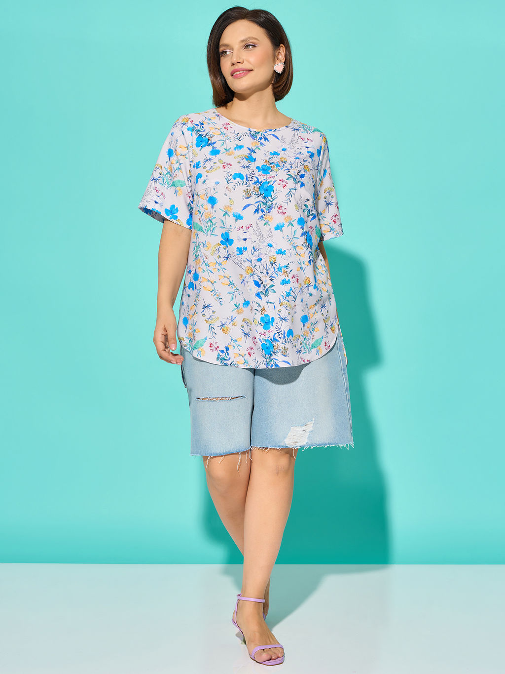 Блузка 0220-1а черный каменный - Aquarell фото 24