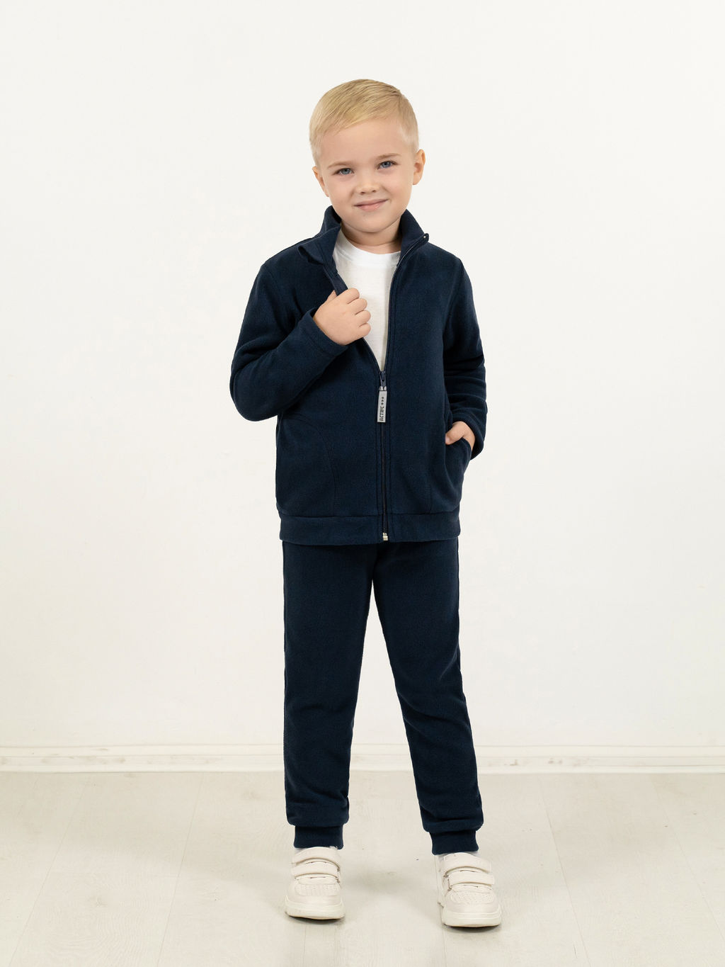Костюм детский флисовый темно-синий 762(ш) (104, 56)